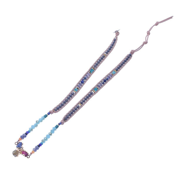 bracelet - Nakamol Multi Druzy Stones Wrap Bracelet - Girl Intuitive - Nakamol -