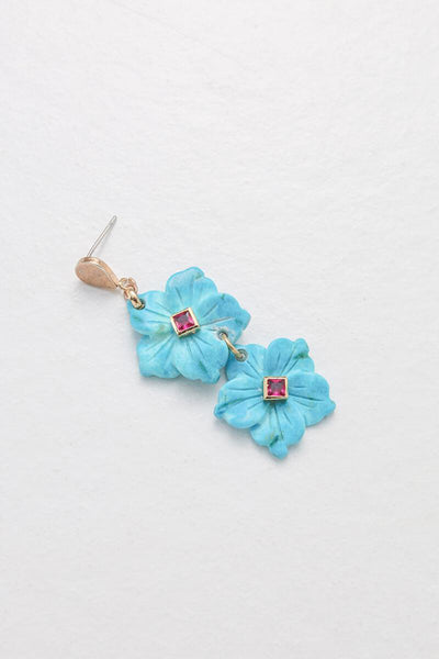 earrings - Nakamol Flower Drop Earrings - Girl Intuitive - Nakamol -
