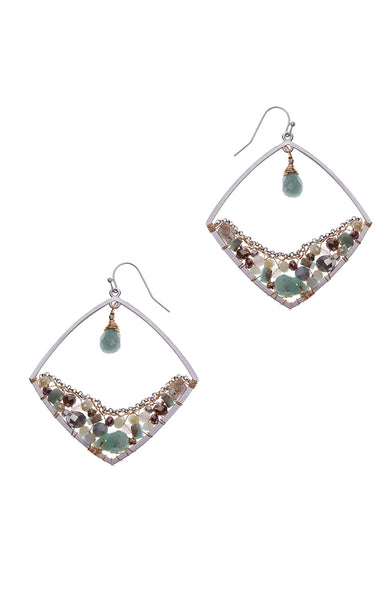 earrings - Nakamol Amazonite Mint Drop Earrings - Girl Intuitive - Nakamol -
