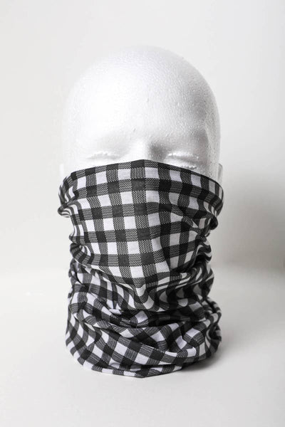 Mask - Unisex Neck Gaiter - Girl Intuitive - Leto - One Size / Black/White