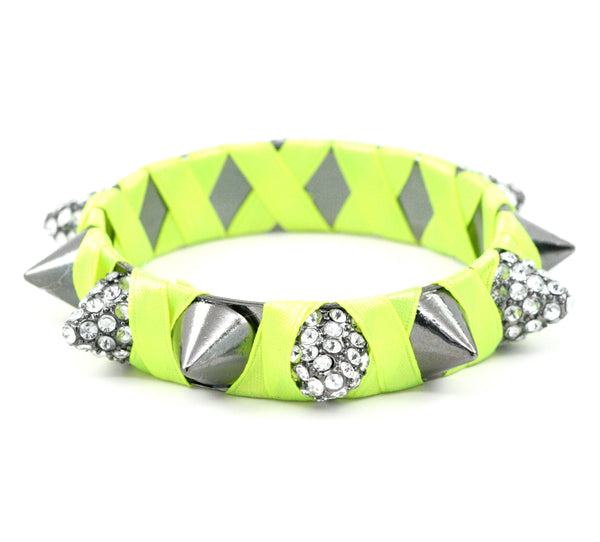 bracelet - Neon Spiked Bracelet - Girl Intuitive - imported -
