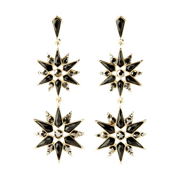 earrings - North Star Black Statement Earrings - Girl Intuitive - Girl Intuitive -