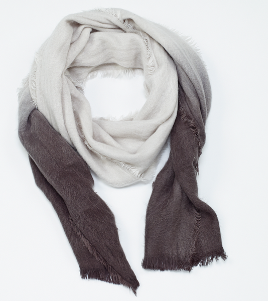 Scarves - Ombre Soft Scarf Gray - Girl Intuitive - Island Imports -