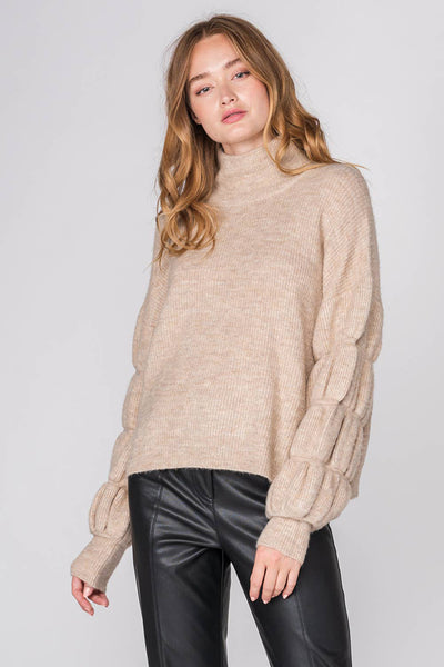 Sweater - Oversized Sweater with Sleeve Detail - Girl Intuitive - Fore Collection -