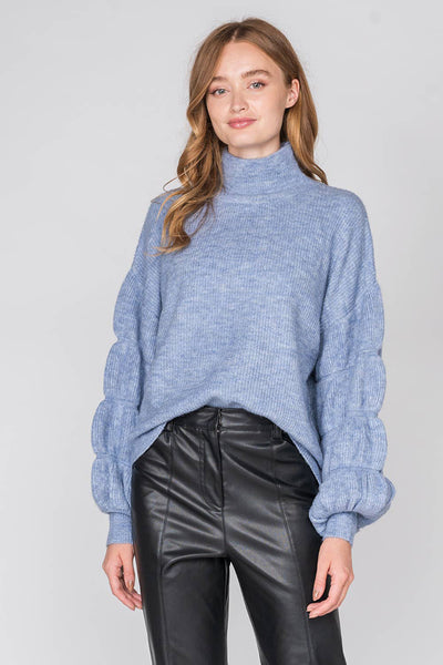 Sweater - Oversized Sweater with Sleeve Detail - Girl Intuitive - Fore Collection -