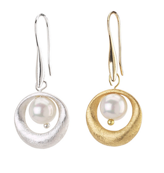 earrings - Pearl Inner Target Earrings - Girl Intuitive - Island Imports -