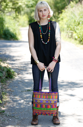 Bags - Phulkari Boho Tote - Girl Intuitive - WorldFinds -