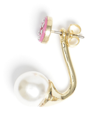 earrings - Pink and Pearl Earring Studs - Girl Intuitive - Zenzii -