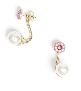 earrings - Pink and Pearl Earring Studs - Girl Intuitive - Zenzii -