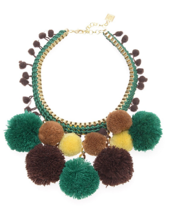 necklace - Pom Pom Bib Necklace - Girl Intuitive - Zenzii -