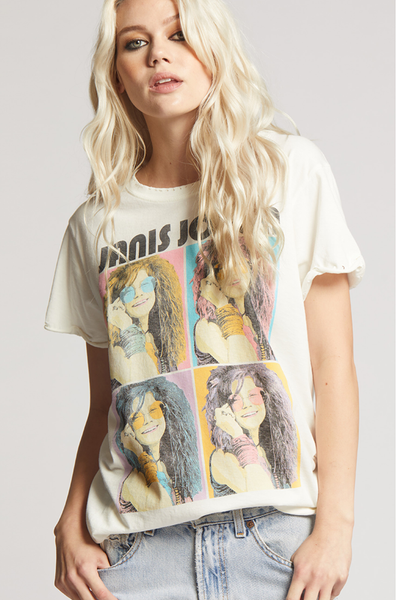 Top - Recycled Karma Janis Joplin Portrait Tee - Girl Intuitive - Recycled Karma -