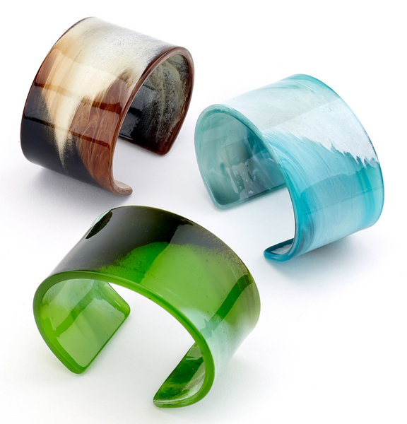 bracelet - Resin Cuff Bracelet - Girl Intuitive - Island Imports -