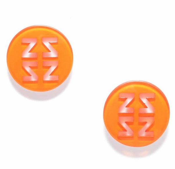 earrings - Resin Studs Earrings - Girl Intuitive - Zenzii - Orange