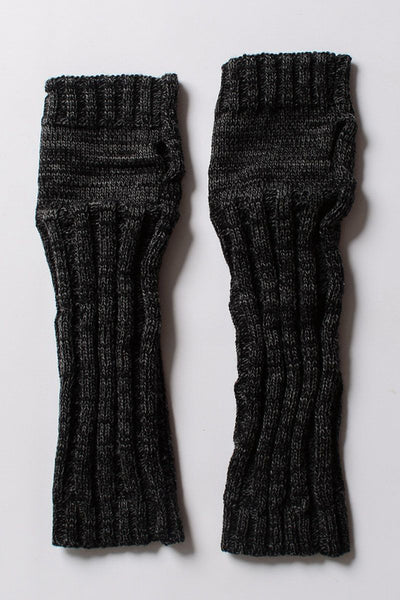 Gloves - Ribbed Arm Warmers - Girl Intuitive - Leto - OS / Black