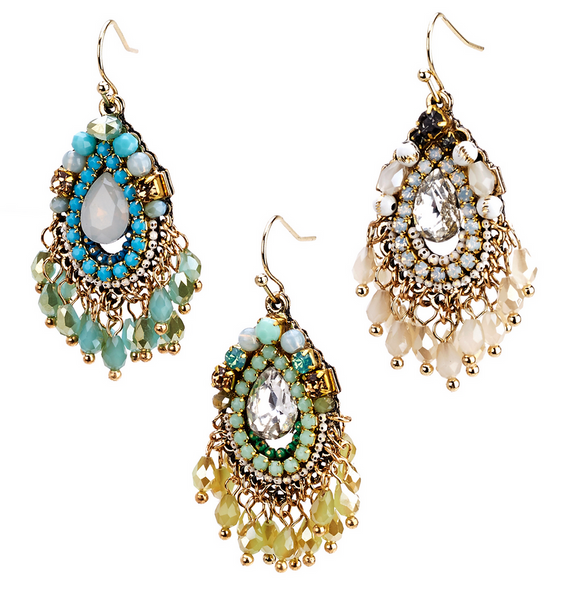 earrings - Beaded Chandelier Earring - Girl Intuitive - Island Imports -