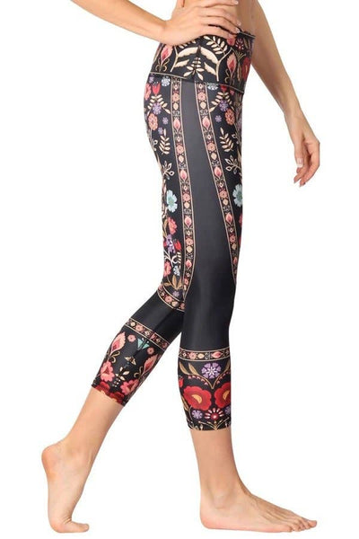 Leggings - Rustica Printed Yoga Leggings - Girl Intuitive - Yoga Democracy -