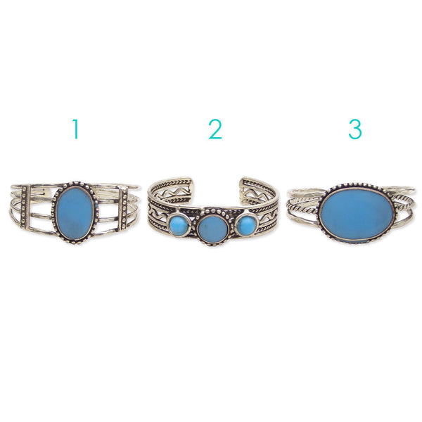 bracelet - Silver Native American Cuff Bracelet - Girl Intuitive - zad -