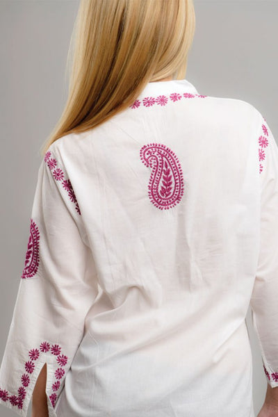 Tunic - Karishma Embroidered Tunic Top - Girl Intuitive - Sevya -