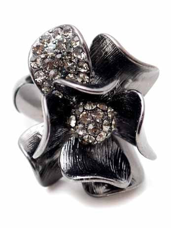 Ring - Steel Magnolias Ring - Girl Intuitive - Zenzii - hematite