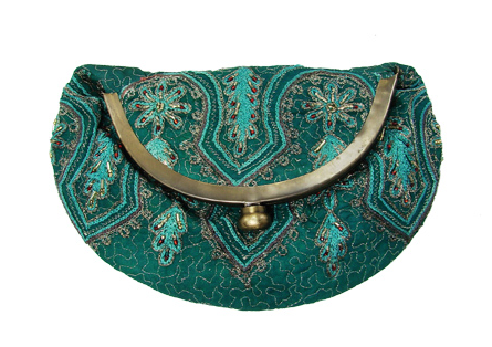 Bags - Sari Crescent Clutch - Girl Intuitive - WorldFinds -