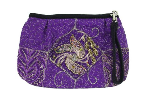 small goods - Sari Pleated Front Wristlet - Girl Intuitive - WorldFinds -