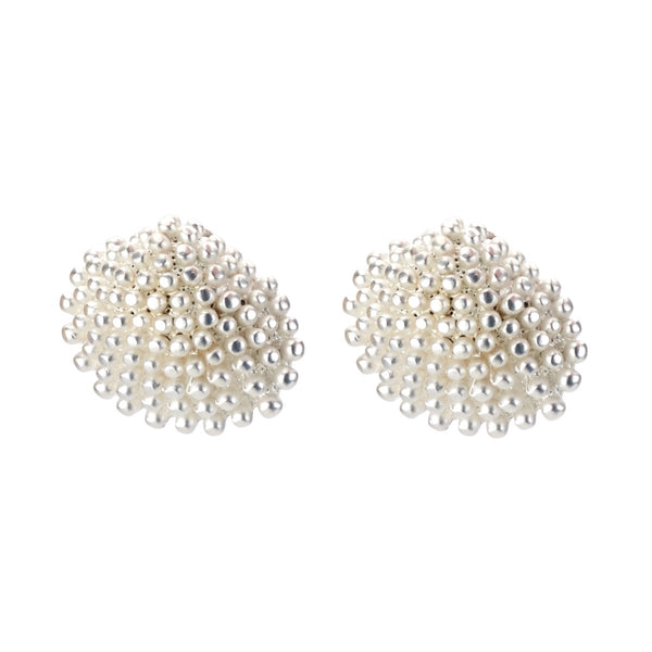 earrings - Scallop Shell Stud Earrings - Girl Intuitive - Island Imports - Silver