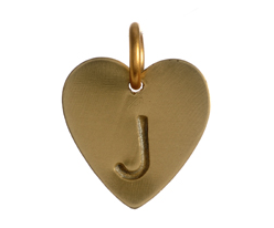 Charm - Heart Initial Charm - Girl Intuitive - Jillery -