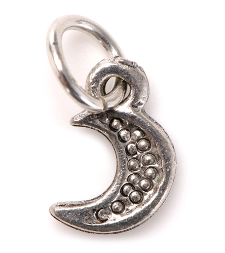 Charm - Moon Charm Silver or Gold - Girl Intuitive - Jillery - Silver