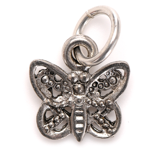 Charm - Butterfly Charm - Girl Intuitive - Jillery - Silver