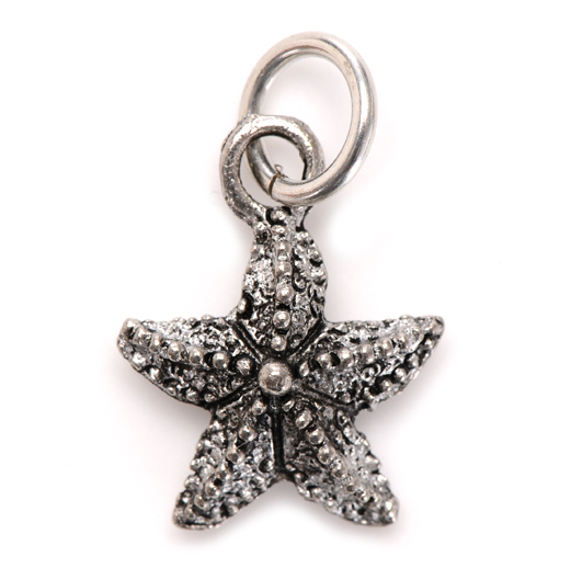 Charm - Starfish Charm Silver or Gold - Girl Intuitive - Jillery - Silver