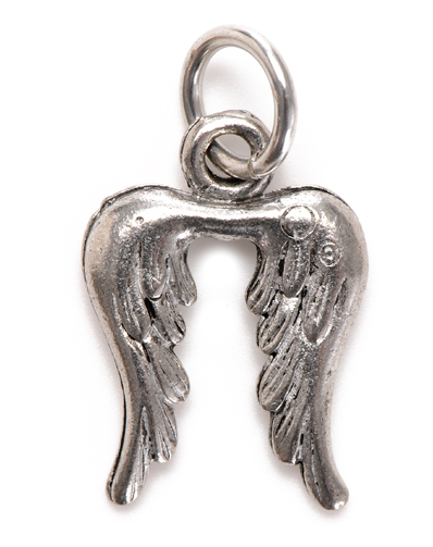 Charm - Angel Wings Charm Silver or Gold - Girl Intuitive - Jillery - Silver