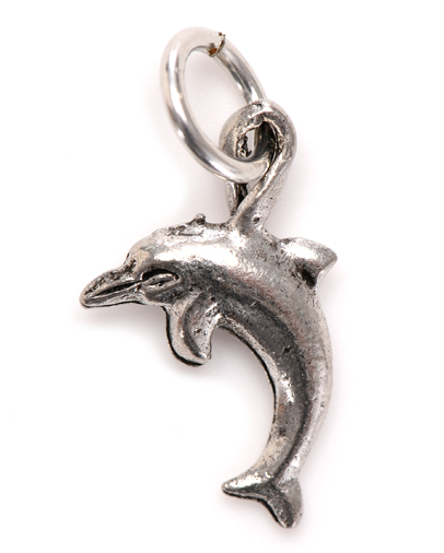 Charm - Dolphin Charm Silver or Gold - Girl Intuitive - Jillery - Silver