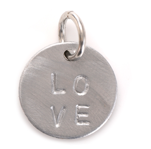 Charm - LOVE Disc - Silver or Gold - Girl Intuitive - Jillery -