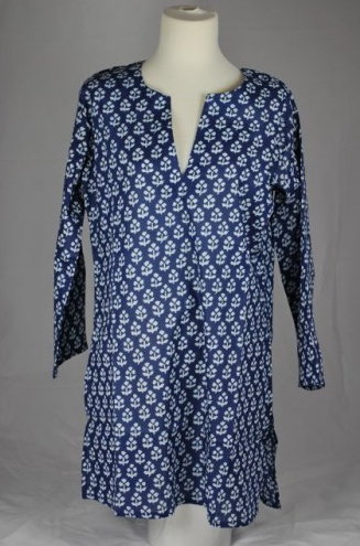 Tunic - Cotton Tunic Top Navy Blue - Girl Intuitive - Dolma -