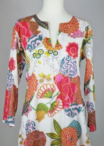 Tunic - Dolma Cotton Tunic Floral Print - Girl Intuitive - Dolma -