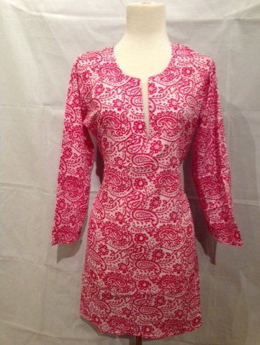 Tunic - Cotton Tunic Top Paisley Pink - Girl Intuitive - Dolma -