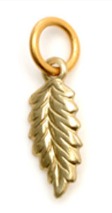 Charm - Leaf Charm - Girl Intuitive - Jillery - Gold