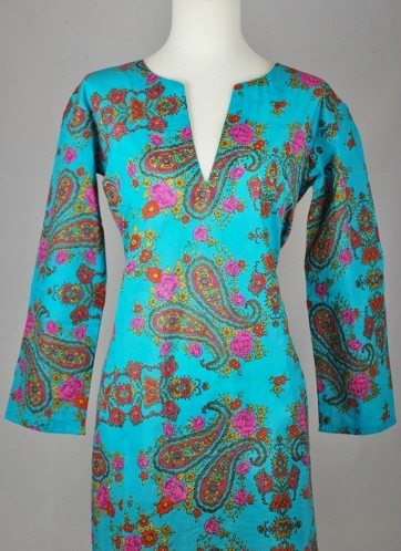 Tunic - Tunic Turquoise Paisley - Girl Intuitive - Dolma -