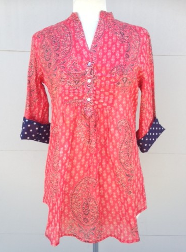 Tunic - Tunic - Red Tone + Navy - Girl Intuitive - Dolma -