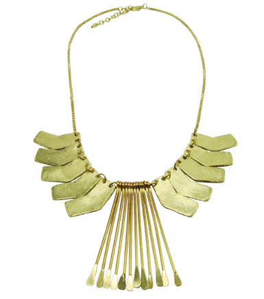 Necklace - Phoenix Gold Brass Necklace - Girl Intuitive - WorldFinds -