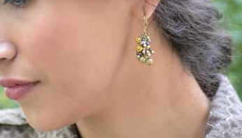 earrings - Mix Metallic Cluster Dangle Earrings - Girl Intuitive - WorldFinds -