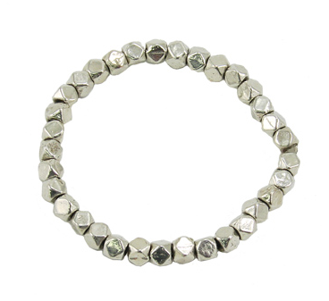bracelet - Metallic Layering Beaded Bracelet - Girl Intuitive - WorldFinds - Silver