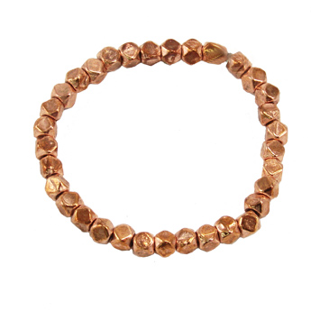 bracelet - Metallic Layering Beaded Bracelet - Girl Intuitive - WorldFinds - Copper