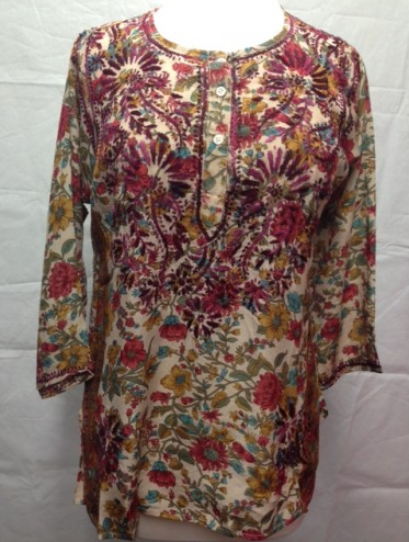 Tunic - Silk Embroidered Tunic Burgundy - Girl Intuitive - Dolma -