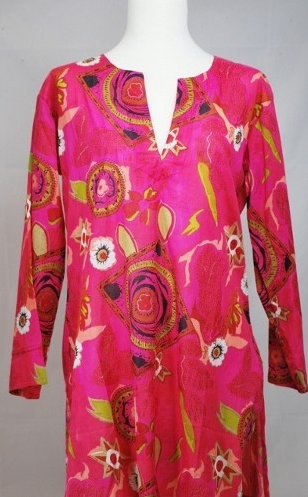 Tunic - Cotton Tunic Top Hot Pink - Girl Intuitive - Dolma -