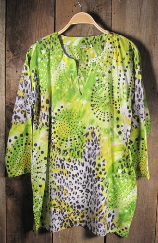 Tunic - Tunic in Bright Lime Green - Girl Intuitive - Nusantara -