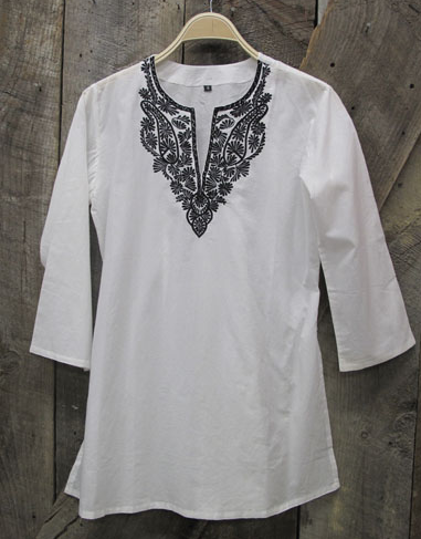 Tunic - Nevis Tunic Blanc Embroidered - Girl Intuitive - Nusantara -