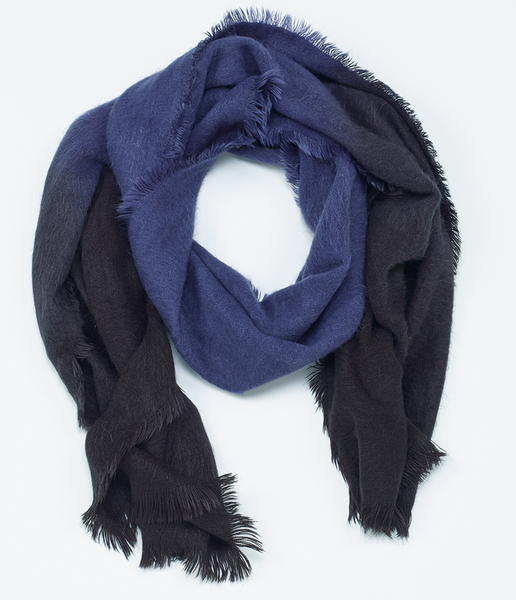 Scarves - Ombre Soft Scarf Navy - Girl Intuitive - Island Imports -