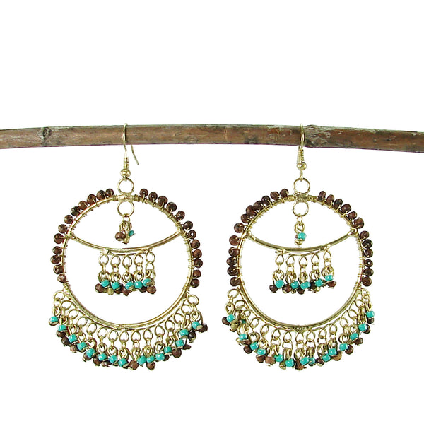 earrings - Sea and Earth Chandeliers - Girl Intuitive - WorldFinds -