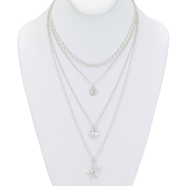 Necklace - Sea of Life Layered Necklace - Girl Intuitive - Island Imports -